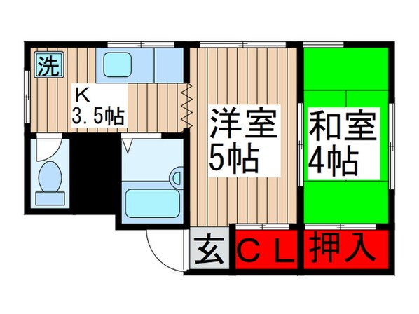 コーポフジノの物件間取画像